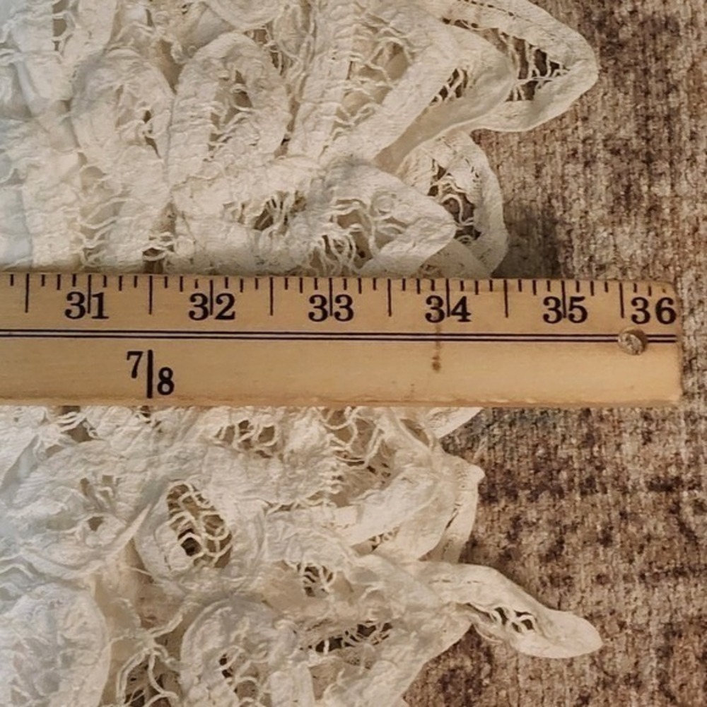 Moulinette Soeurs Linen Cotton Dress Sleeveless White Lace Summer Prep Beach 14 - Picture 8 of 12
